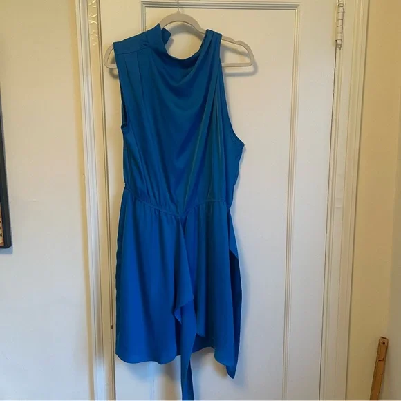 PRETTYGARDEN Formal Satin Dress Sleeveless Mock Neck Tie Waist - size XL - Picture 10 of 11